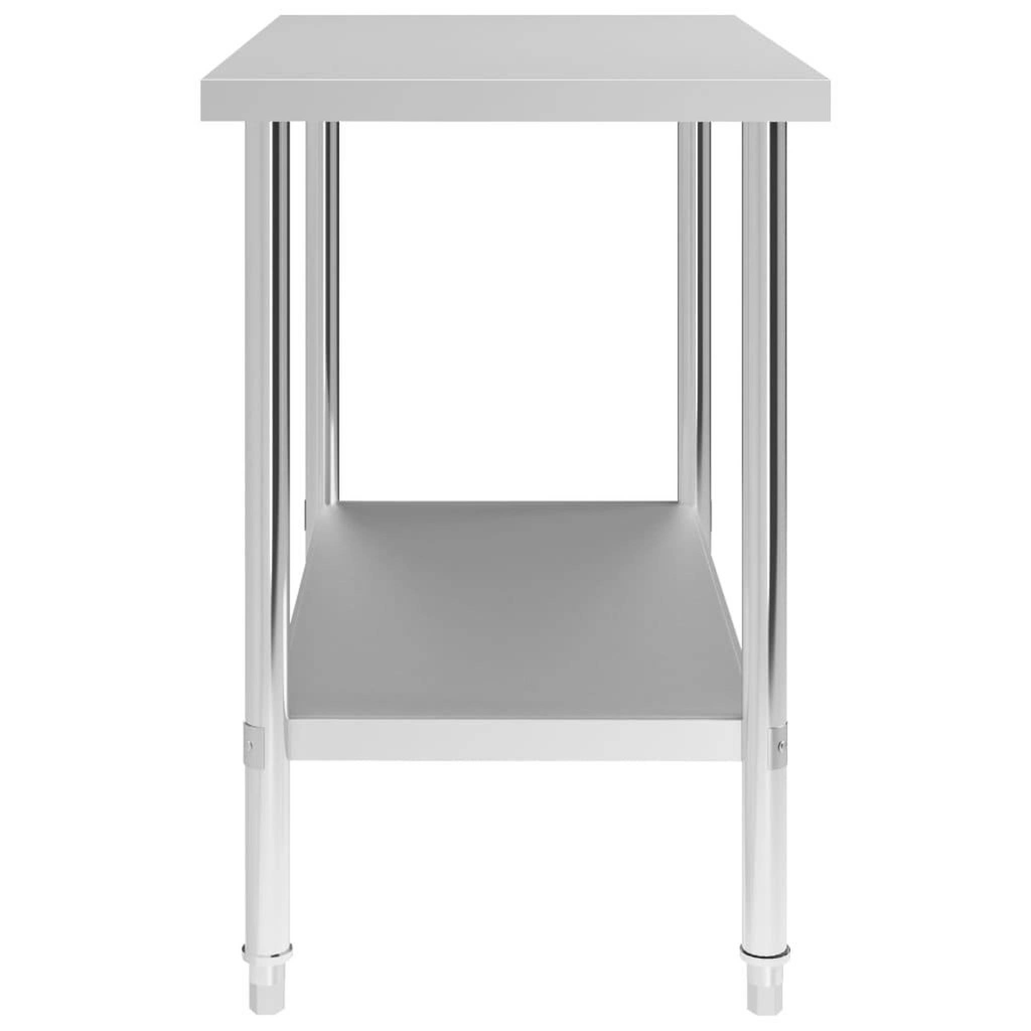 Voir la diapositive 3 : VIDAXL Table de travail de cuisine 100x60x85 cm Acier inoxydable
