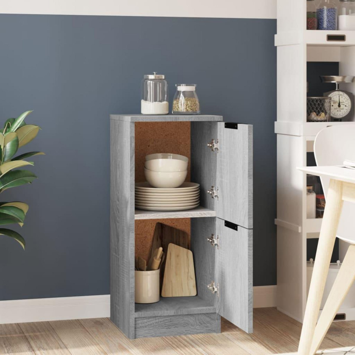VIDAXL Buffet Sonoma gris 30x30x70 cm Bois d'ingenierie