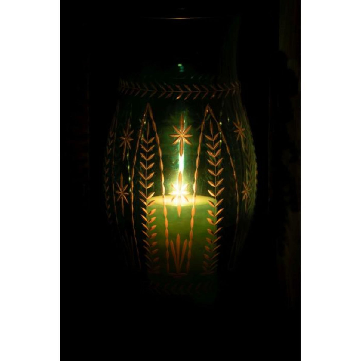 Paris Prix Photophore en Verre  Tarifa  39cm Bleu Azur