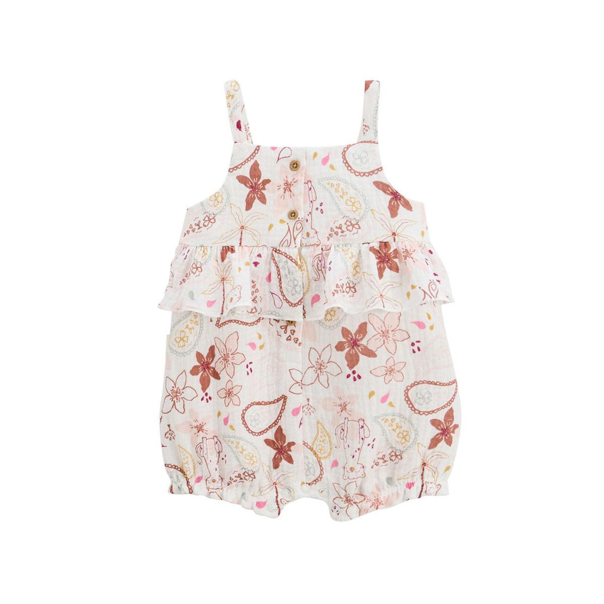 Petit Béguin Barboteuse bébé en gaze de coton Arizona