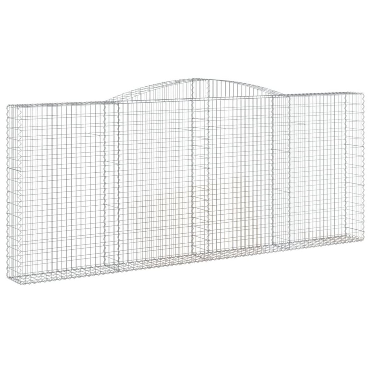 VIDAXL Paniers a gabions arques 6 pcs 400x30x160/180 cm Fer galvanise