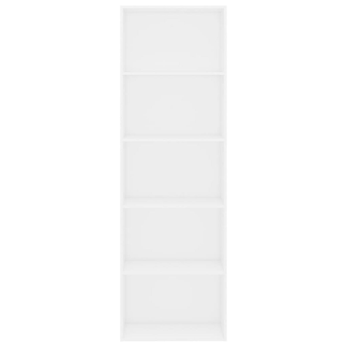 VIDAXL Bibliotheque a 5 niveaux Blanc 60x30x189 cm Bois d'ingenierie