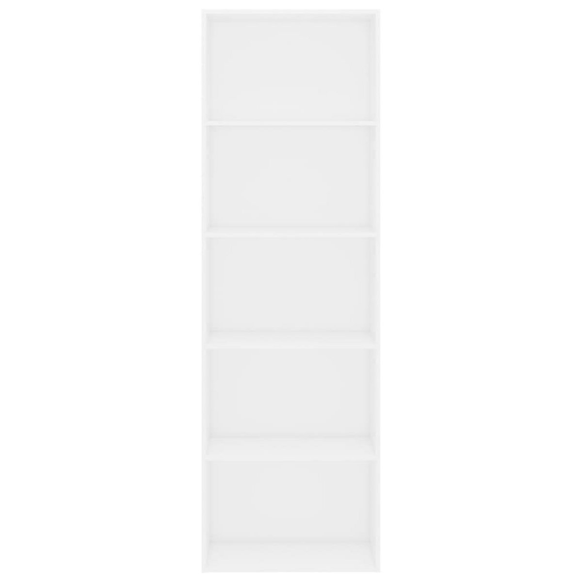 VIDAXL Bibliotheque a 5 niveaux Blanc 60x30x189 cm Bois d'ingenierie