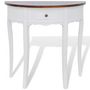 Voir la diapositive 2 : VIDAXL Table console avec tiroir et dessus de table marron Demi-ronde