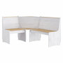 Voir la diapositive 2 : VIDAXL Banc d'angle REINE 151 cm marron miel et blanc bois pin solide