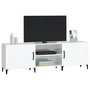 Voir la diapositive 4 : VIDAXL Meuble TV blanc brillant 150x30x50 cm bois d'ingenierie