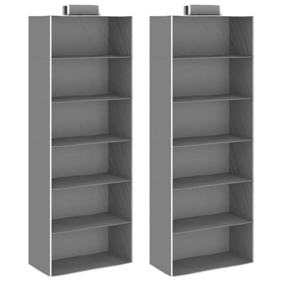 VIDAXL Étagères suspendues de rangement 2 pcs 6 niveaux Tissu