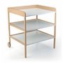 Voir la diapositive 1 : GEUTHER Table à Langer Clara XL en Bois Blanc avec Rangement et Roulettes