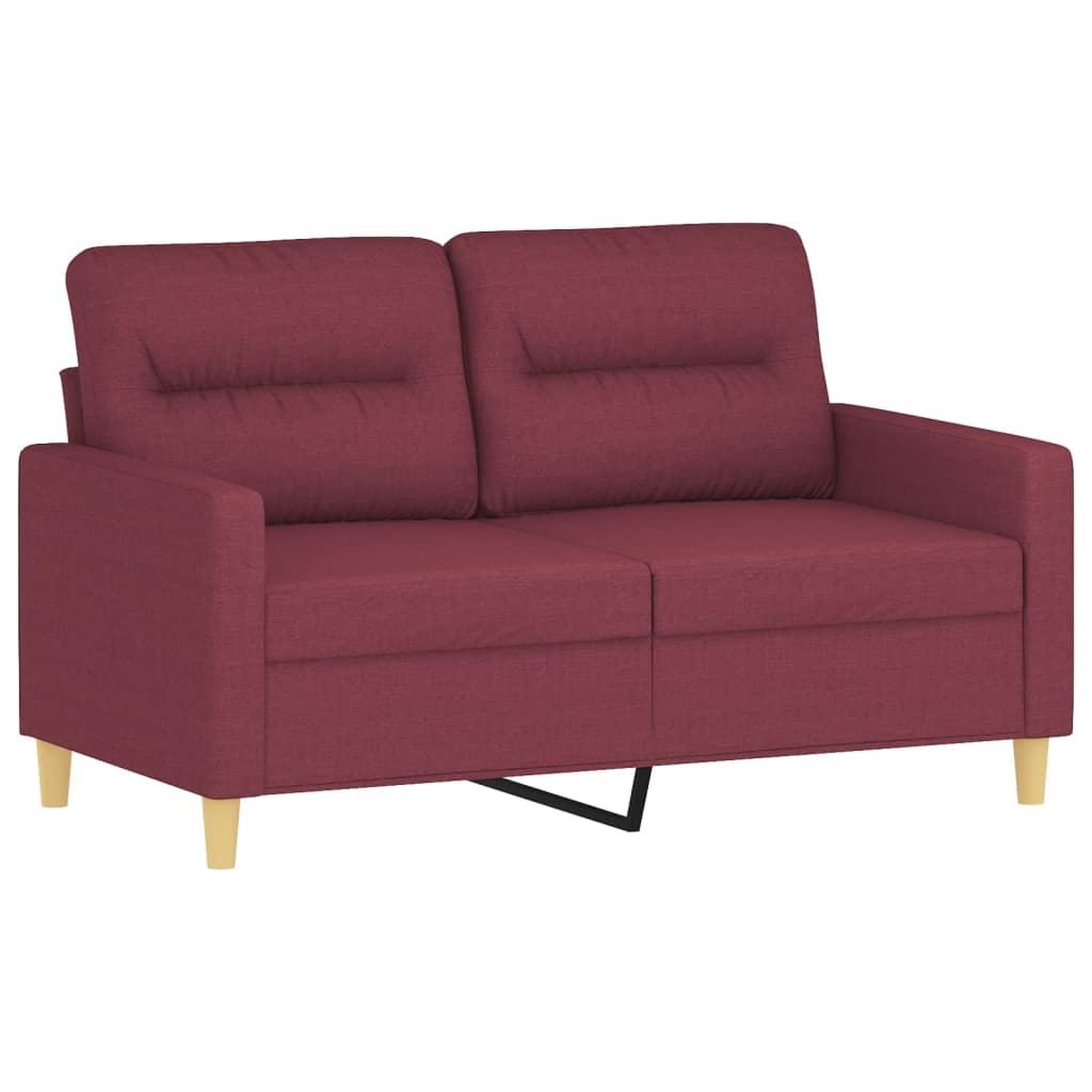 Voir la diapositive 4 : VIDAXL Ensemble de canapes 3 pcs avec coussins Rouge bordeaux Tissu