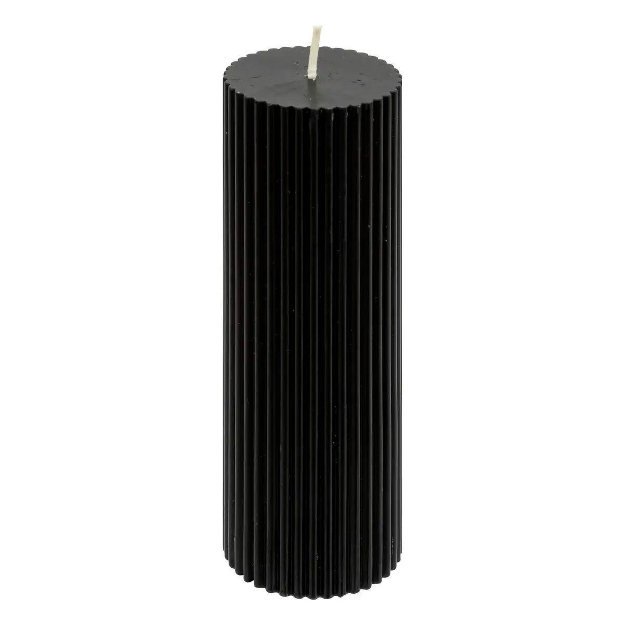 ATMOSPHERA Bougie déco  demi  14cm noir