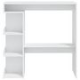 Voir la diapositive 5 : VIDAXL Table de bar avec etagere de rangement Blanc Bois d'ingenierie