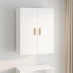 VIDAXL Armoire murale suspendue Blanc brillant 69,5x34x90 cm