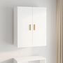 Voir la diapositive 1 : VIDAXL Armoire murale suspendue Blanc brillant 69,5x34x90 cm