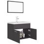Voir la diapositive 4 : VIDAXL Ensemble de meubles de salle de bain Gris Agglomere