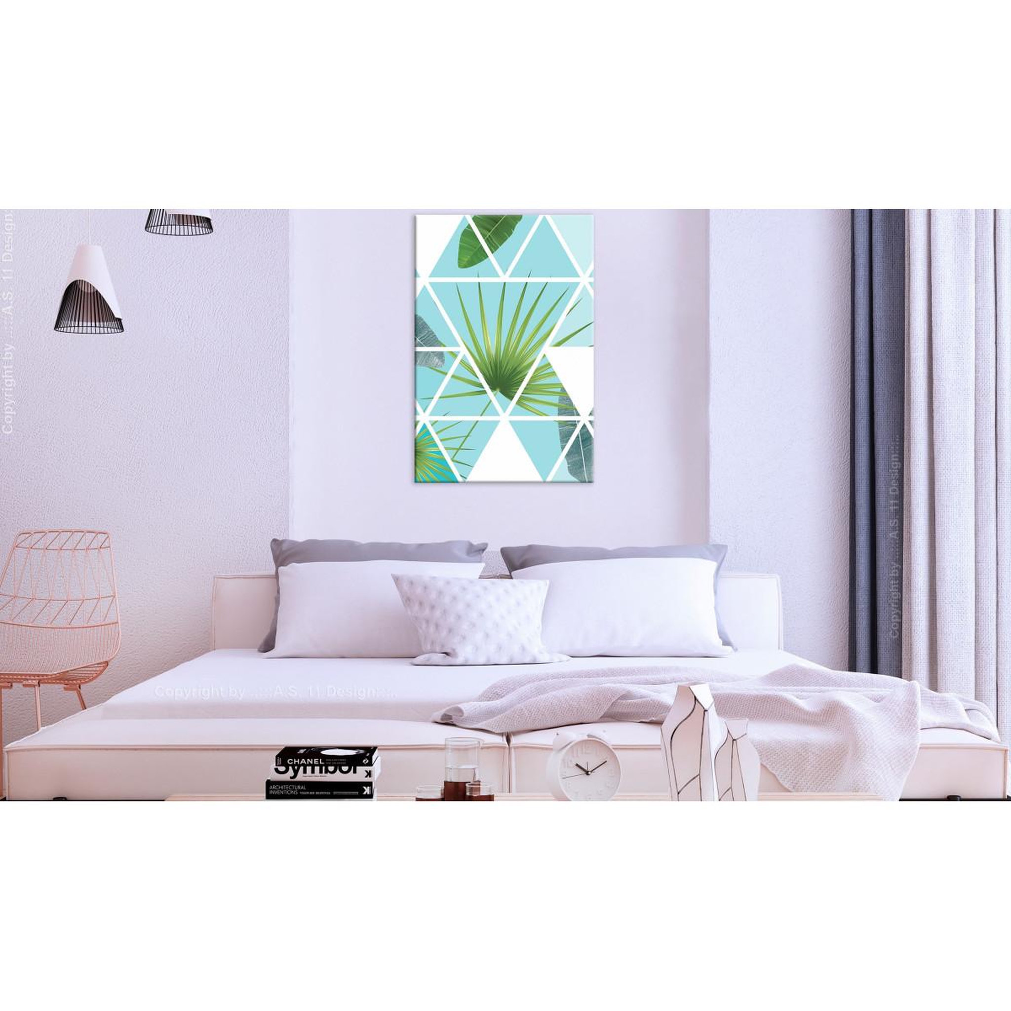 Voir la diapositive 2 : Paris Prix Tableau imprimé  geometric palm