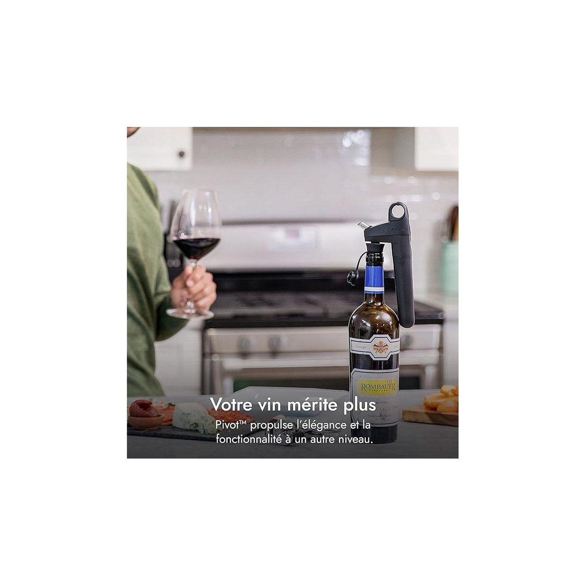 Voir la diapositive 3 : Coravin Système de préservation Pivot+