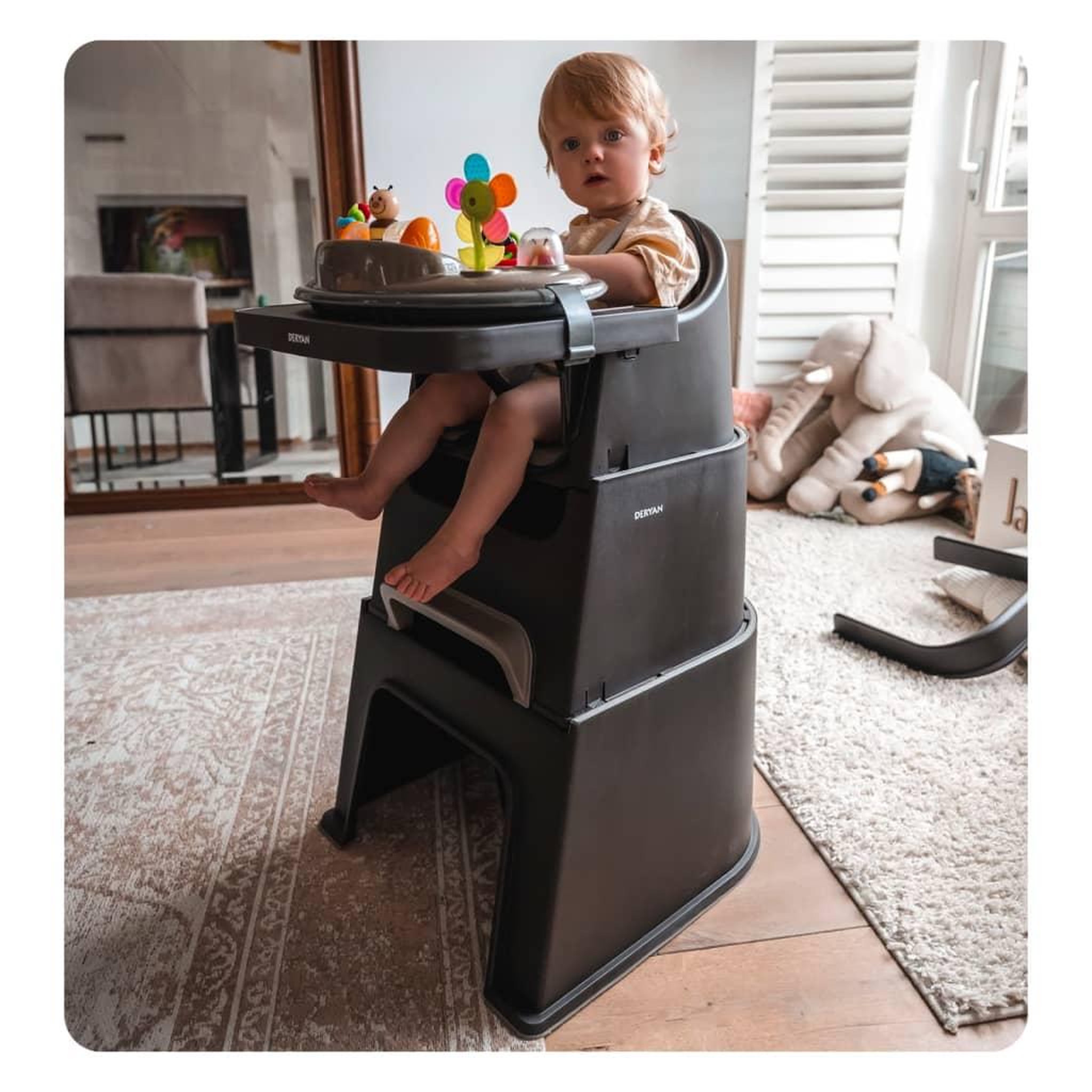 Voir la diapositive 1 : DERYAN DERYAN Chaise haute pour enfants 5 en 1 Quuby Noir