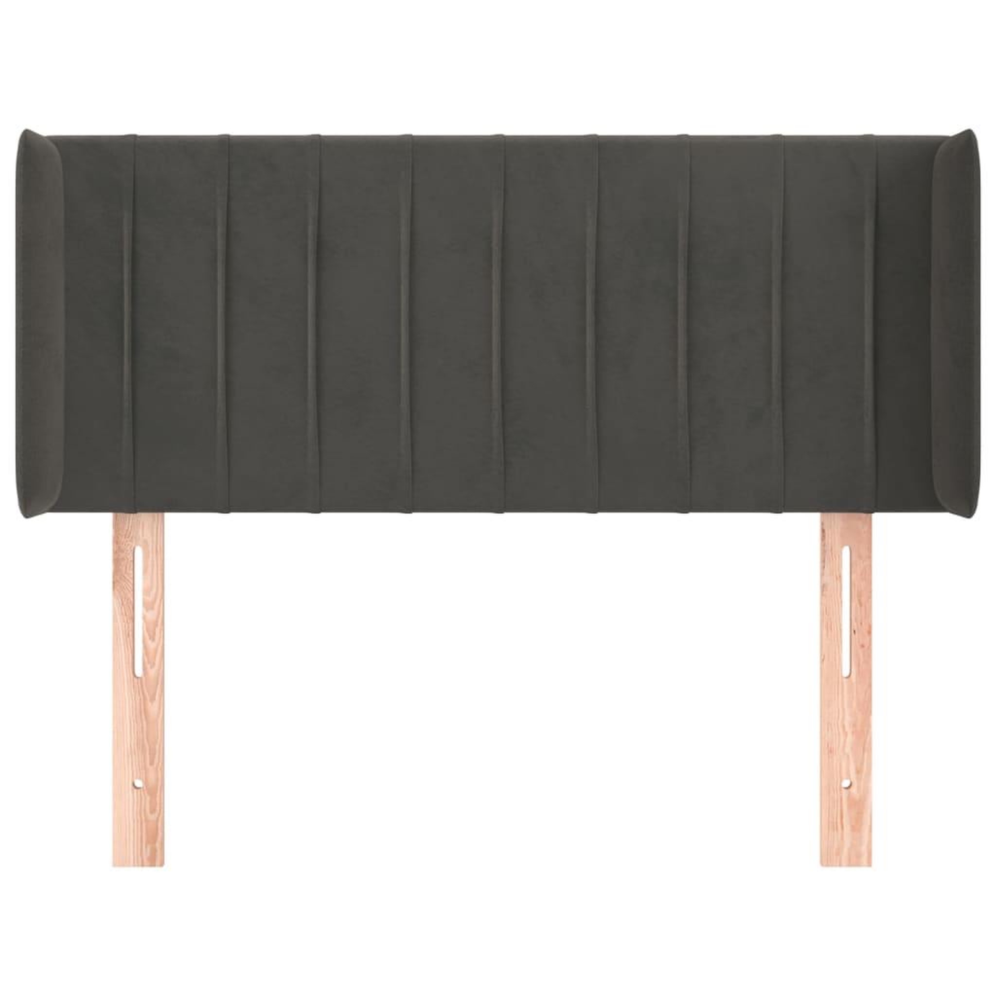 Voir la diapositive 3 : VIDAXL Tete de lit avec oreilles Gris fonce 93x16x78/88 cm Velours