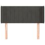 Voir la diapositive 3 : VIDAXL Tete de lit avec oreilles Gris fonce 93x16x78/88 cm Velours