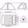 Voir la diapositive 6 : VIDAXL Tente de camping a dome 3 personnes tissu occultant impermeable