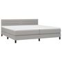 Voir la diapositive 3 : VIDAXL Sommier a lattes de lit avec matelas Gris clair 200x200cm Tissu