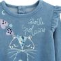 Voir la diapositive 2 : Petit Béguin Pyjama bébé 2 pièces en velours avec pieds Polarmoon