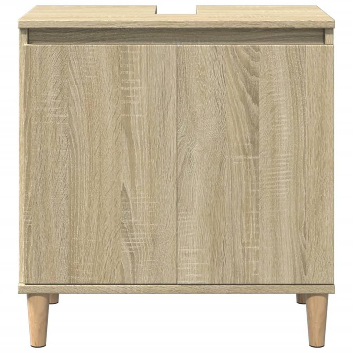 VIDAXL Meuble d'evier chene sonoma 58x33x60 cm bois d'ingenierie