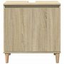 Voir la diapositive 4 : VIDAXL Meuble d'evier chene sonoma 58x33x60 cm bois d'ingenierie