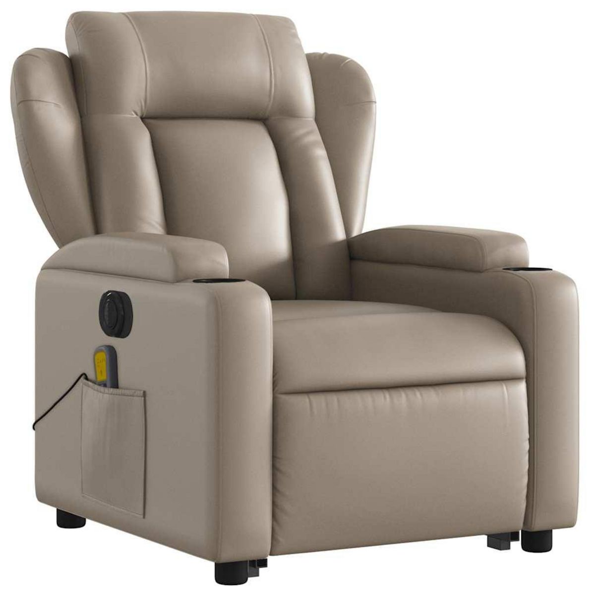 VIDAXL Fauteuil inclinable de massage electrique cappuccino similicuir