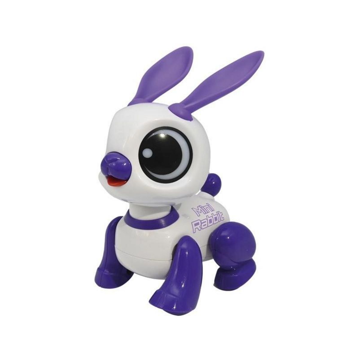 Lexibook Power Rabbit Mini - Robot lapin avec effets lumineux et sonores, contrôle par claquement de main, répétition