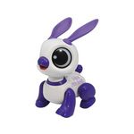 Lexibook Power Rabbit Mini - Robot lapin avec effets lumineux et sonores, contrôle par claquement de main, répétition