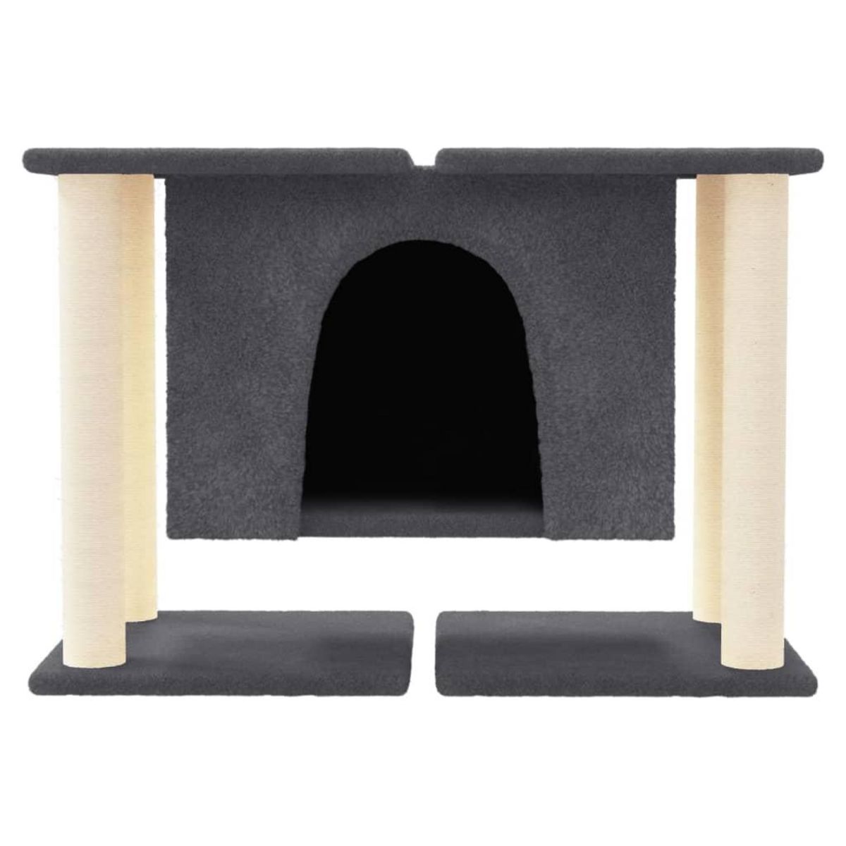 VIDAXL Arbre a chat avec griffoirs en sisal Gris fonce 50 cm
