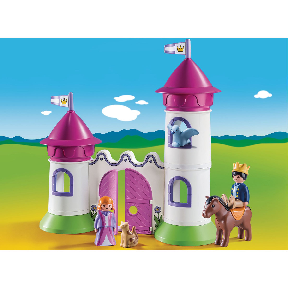 PLAYMOBIL 9389 - 1.2.3 - Château de princesse avec tours empilables