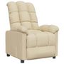 Voir la diapositive 2 : VIDAXL Fauteuil inclinable Creme Tissu