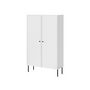 Voir la diapositive 3 : BEST MOBILIER Lavaggi - buffet haut - blanc - 166 cm