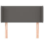 Voir la diapositive 3 : VIDAXL Tete de lit avec oreilles Gris 93x16x78/88 cm Similicuir