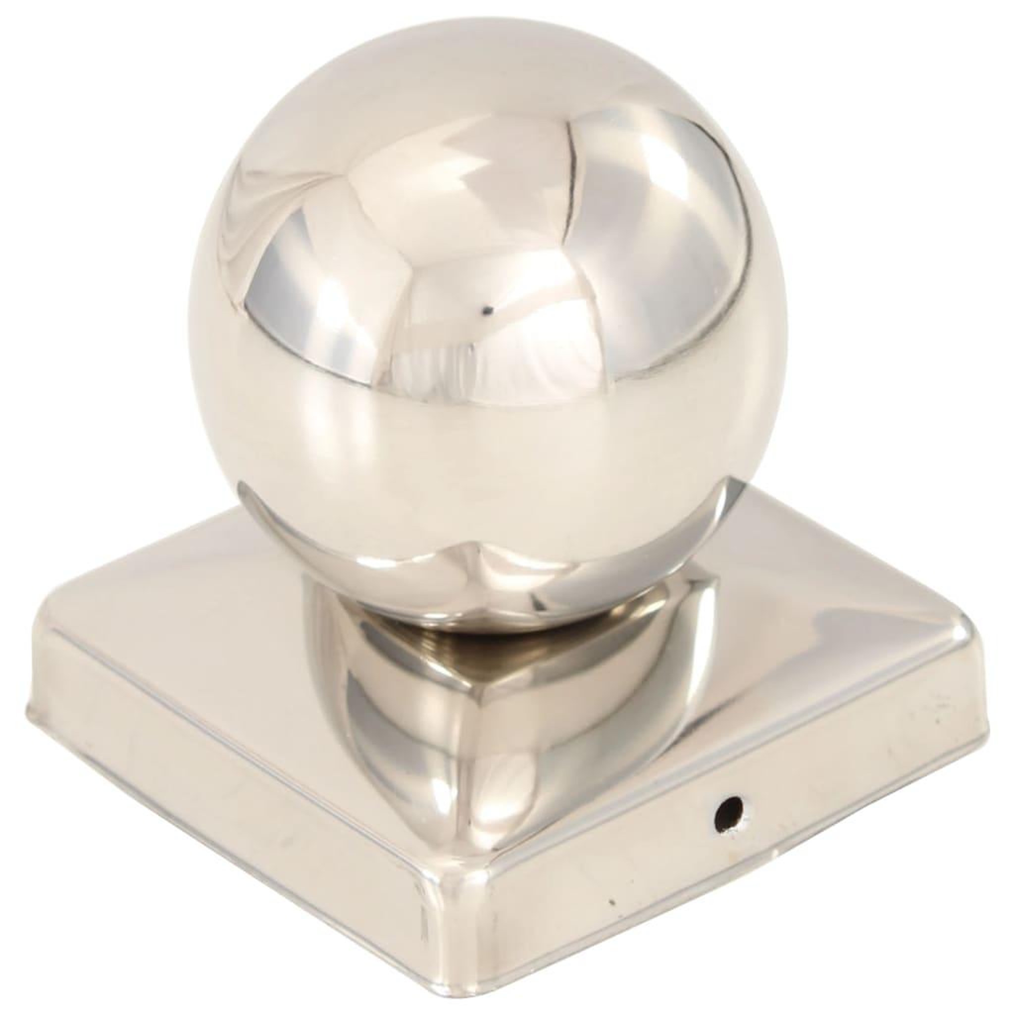 Voir la diapositive 2 : VIDAXL Bouchons de poteau 6 pcs globe final acier inoxydable 101x101mm