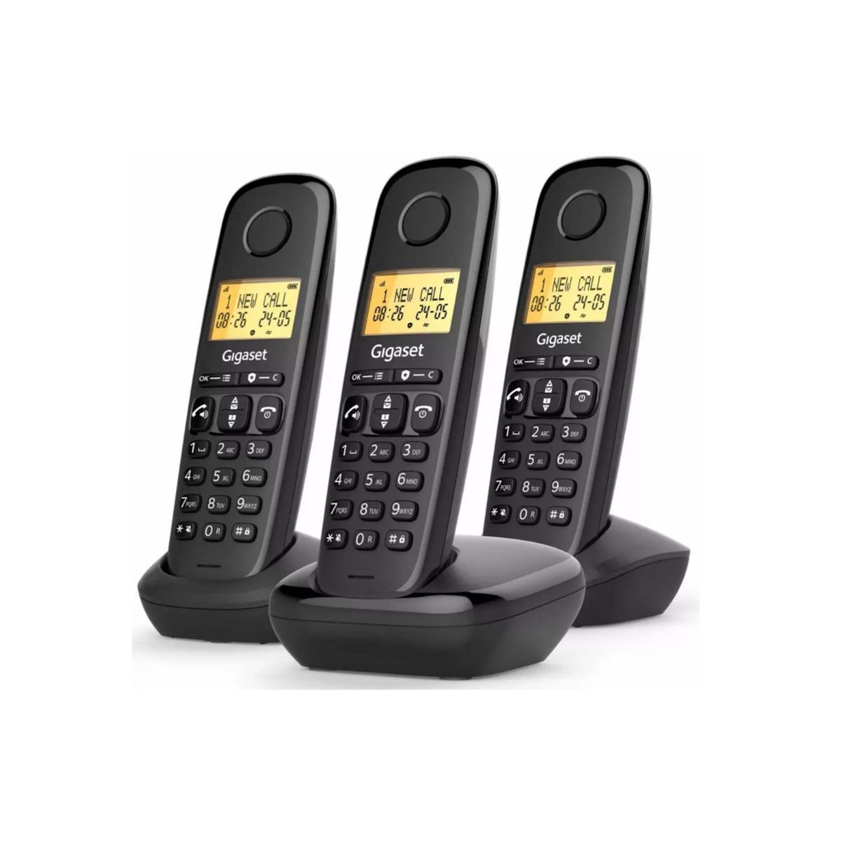 GIGASET Téléphone sans fil noir - BASIC100TRIONOIR