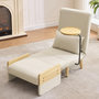 Voir la diapositive 3 : MERAX Fauteuil Convertible 3 En 1 Avec Plateau Beige Lin