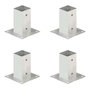 Voir la diapositive 1 : VIDAXL Ancres de poteau 4 pcs Metal galvanise 71 mm