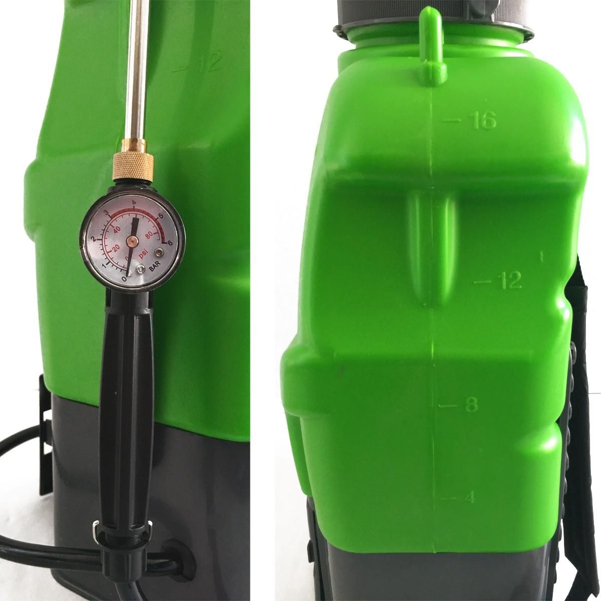 Iris Pulvérisateur Electrique à Batterie 16L Batterie lithium 12V 8 Ah Chargeur + 3 buses + Manomètre IRIS GARDEN