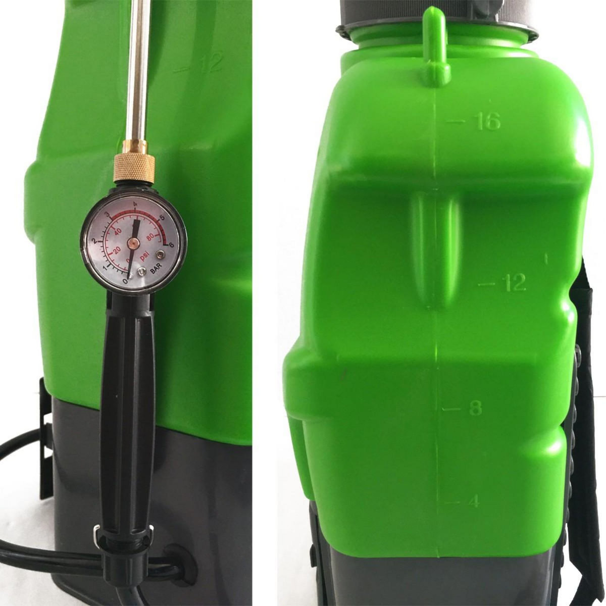 Iris Pulvérisateur Electrique à Batterie 16L Batterie lithium 12V 8 Ah Chargeur + 3 buses + Manomètre IRIS GARDEN