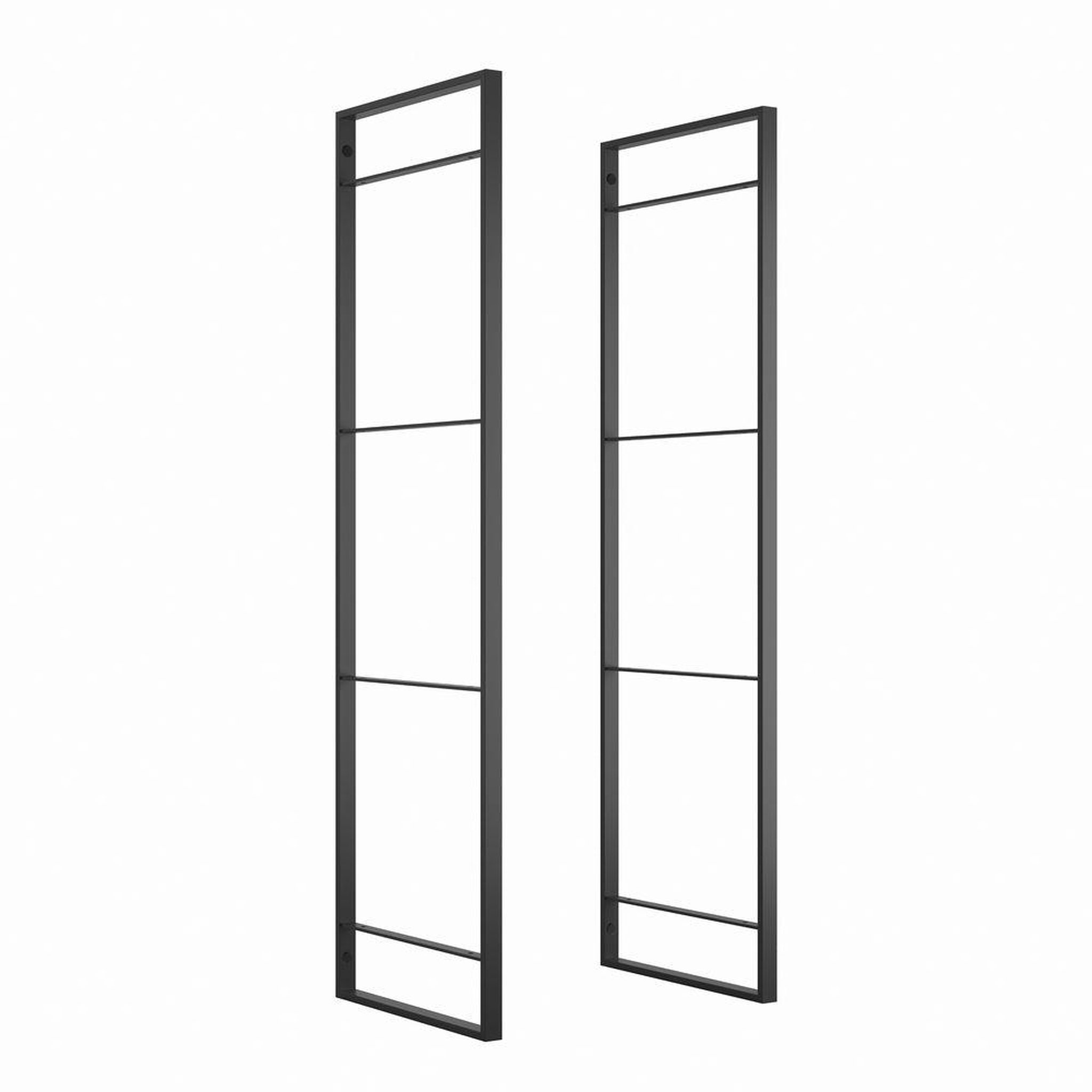 EMUCA SRL Structure pour étagère Lader, H 1150 mm, Peint en noir