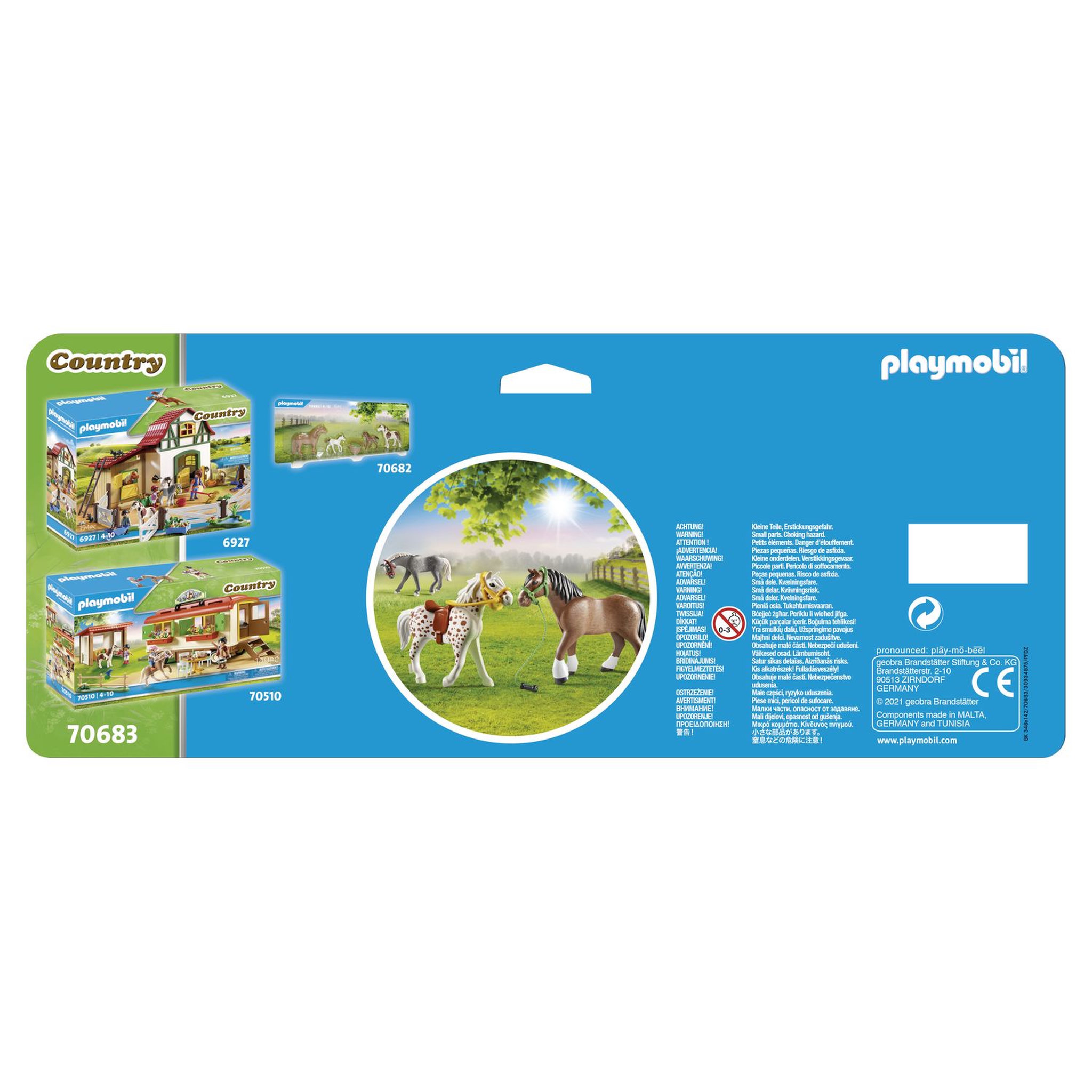 Voir la diapositive 4 : PLAYMOBIL Country 70683 - 3 chevaux