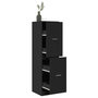Voir la diapositive 1 : VIDAXL Armoire d'apothicaire noir 40x41x144,5 cm bois d'ingenierie