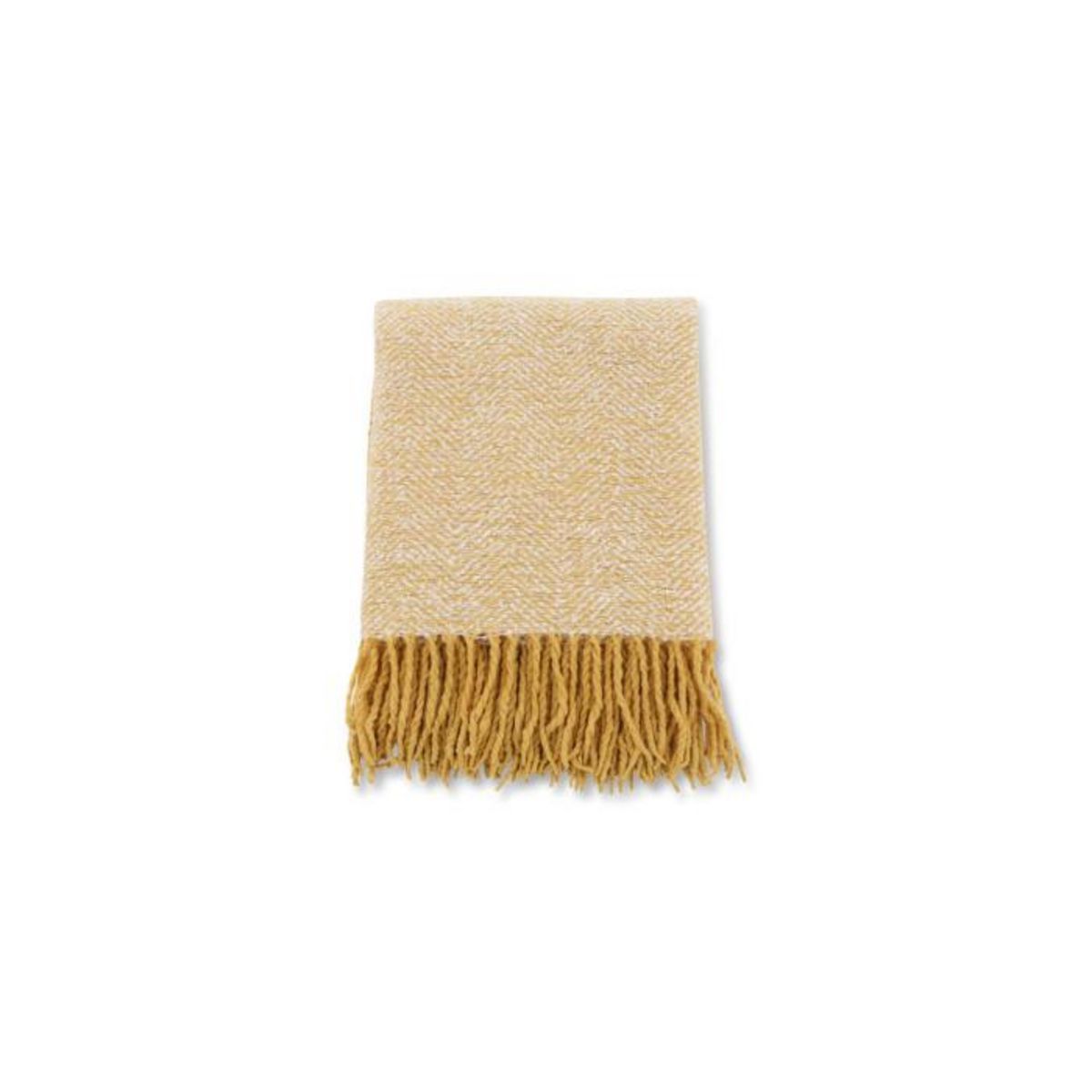 Paris Prix Plaid Imprimé à Franges  Toby  130x170cm Jaune