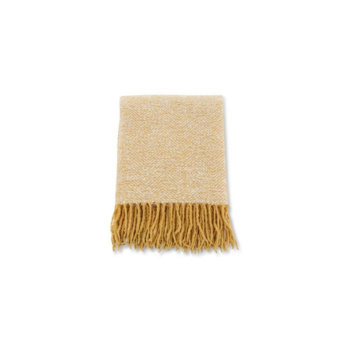 Paris Prix Plaid Imprimé à Franges  Toby  130x170cm Jaune
