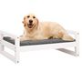Voir la diapositive 4 : VIDAXL Lit pour chien Blanc 75,5x55,5x28 cm Bois de pin solide
