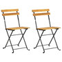 Voir la diapositive 2 : VIDAXL Chaises pliables de jardin lot de 2 Acier et Bois acacia solide