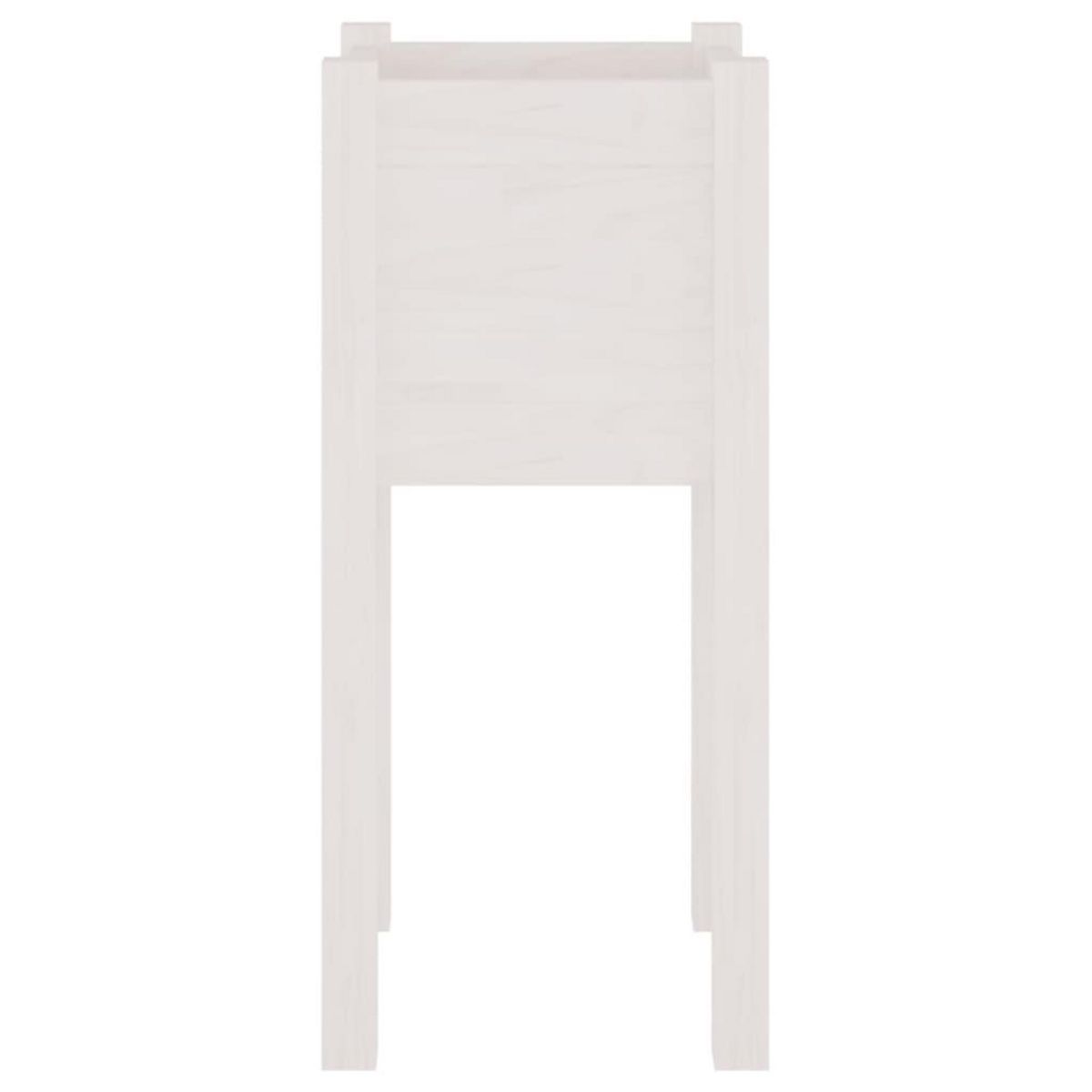 VIDAXL Jardiniere d'exterieur Blanc 31x31x70 cm Bois de pin massif